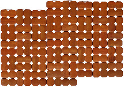 KUBER INDUSTRIES Square Bamboo Coaster Set(Pack of 2)