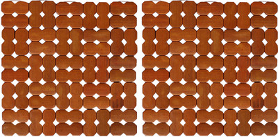 KUBER INDUSTRIES Square Bamboo Coaster Set(Pack of 2)