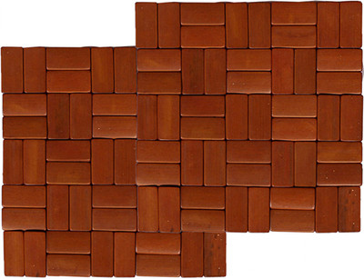 KUBER INDUSTRIES Square Bamboo Coaster Set(Pack of 2)