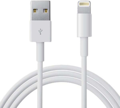 Delmohut 8 PIN Lightning Usb Data/Charge Cable iFone 5/5s/6s/6+ 7 1 m Lightning Cable(Compatible with Apple IPhone, Ios Devices, White, One Cable)