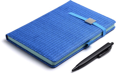 COI LIGHT BLUE DIARY NOTEBOOK - Designer A5 Diary Ruled 180 Pages(Blue)