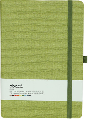 comma Abaca A5 Notebook Single Ruled 192 Pages(Green)