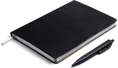 PAPERLLA RAVEN BLACK DIARY NOTEBOOK A5 Diary Ruled 180 Pages(Black)