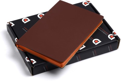COI CINNAMON BROWN DIARY NOTEBOOK - Designer Faux Leather A5 daily planners and organisers for school, college and office going boys and girls A5 Diary RULED 180 Pages(Brown)