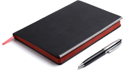 COI DIARY BLACK UNDATED NOTEBOOK- Elegant A5 Planner Ruled 180 Pages(Black)