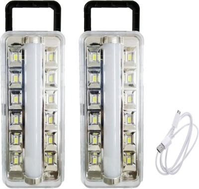 X-EON 10W Rechargeable Emergency Light CR-04 XE-L7 (Pack of 2) 12 hrs Lantern Emergency Light(White)