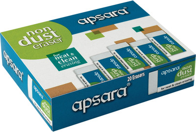APSARA Non Dust Regular Non-Toxic Eraser(White)