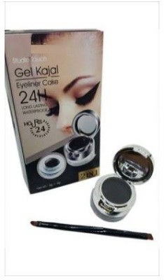 NADJA WATER PROOF 2IN1 KAJAL EYELINER CAKE 7 g(BLACK)