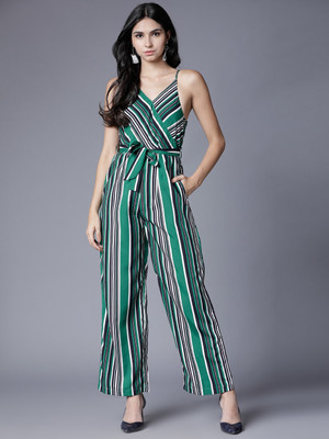 Tokyo Talkies Striped Women Jumpsuit