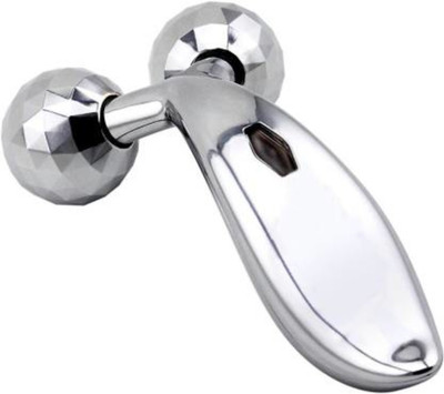 Upsham 110 3D Y Shape Aluminium Micro current Face Platinum Roller Massager Massager(Silver)