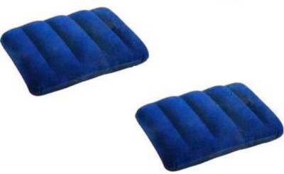 radhefab Air Solid Travel Pillow Pack of 2(Blue)