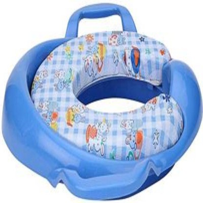 HARSHIKA ENTERPRISES Soft Cushion Baby Potty Seat for Western Toilet (Blue) Potty Seat(Blue)