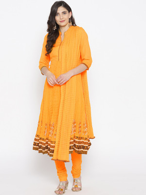 biba-printed-kurta-churidar-dupatta-set