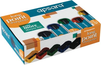 APSARA Long Point Single Pencil Sharpeners(Set of 20, Multicolor)