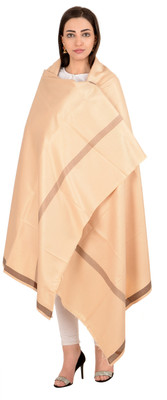 BAISA Pure Wool Solid Men Shawl(Beige)