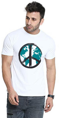 Broyz Printed Men Round Neck White T-Shirt