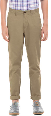 Arrow Sport Regular Fit Men Beige Trousers