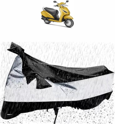 Flipkart SmartBuy Waterproof Two Wheeler Cover for Honda(Activa 5G, Black, Silver)