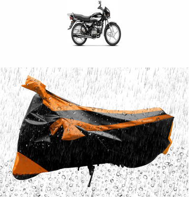 Flipkart SmartBuy Waterproof Two Wheeler Cover for Hero(Splendor Plus, Black, Orange)