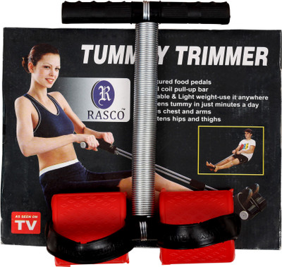 RASCO SINGLE STEEL SPRING RED TUMMY TRIMMER Ab Exerciser(Red)