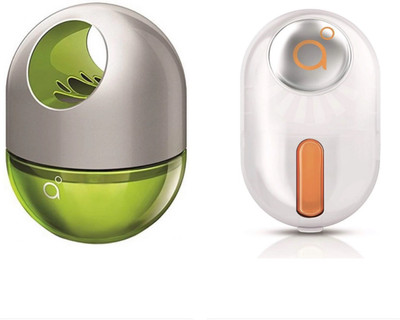 Godrej Aer Twist Fresh Lush Green & Click Bright Tangy Delight Air Freshener Diffuser, Refill Twist & Aer Click(2 x 27.5 g)