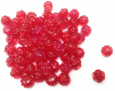 CHL PLASTIC BEADS 600 MATKI SHAPED RED COLOR FOR MACRAME USE