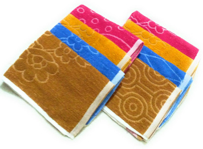 Cotton colors Cotton 450 GSM Hand Towel Set(Pack of 8)