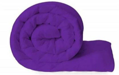 Elstone Home Self Design Double AC Blanket for  AC Room(Microfiber, Purple)