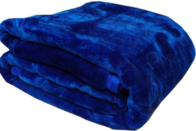 Oshano Solid Single Mink Blanket for  Heavy Winter(Polyester, ROYAL BLUE 7.)