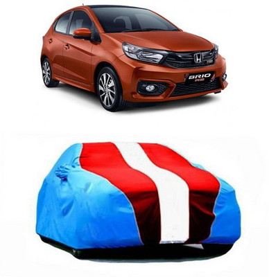 AAMANG Car Cover For Honda Brio (With Mirror Pockets)(Blue, Red)