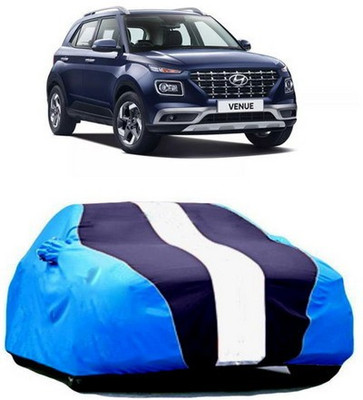 AAMANG Car Cover For Hyundai Venue (With Mirror Pockets)(Blue)