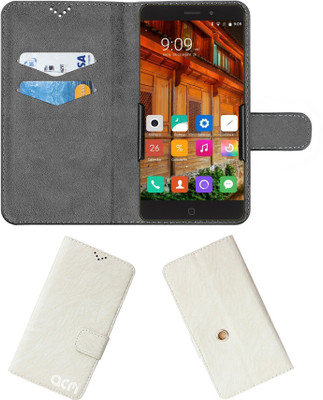ACM Flip Cover for Elephone P9000(White, Cases with Holder, Pack of: 1)