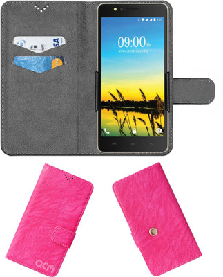 ACM Flip Cover for Lava A79(Pink, Cases with Holder, Pack of: 1)