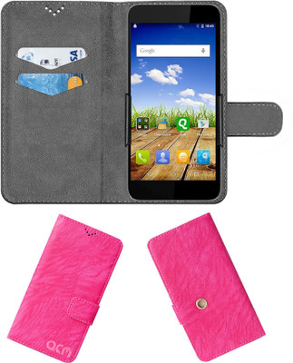 ACM Flip Cover for Micromax Canvas Mega E353(Pink, Cases with Holder, Pack of: 1)