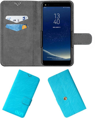 ACM Flip Cover for Micromax Canvas 1 2018(Blue, Cases with Holder, Pack of: 1)