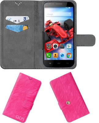 ACM Flip Cover for Panasonic Eluga Icon 4g(Pink, Cases with Holder, Pack of: 1)