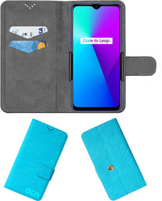 ACM Flip Cover for Oppo Realme 3i(Blue, Cases with Holder, Pack of: 1)