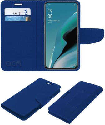 ACM Flip Cover for Oppo Reno2 F Mobile(Blue, Cases with Holder, Pack of: 1)