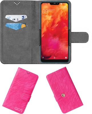 ACM Flip Cover for Lava Z92(Pink, Cases with Holder, Pack of: 1)