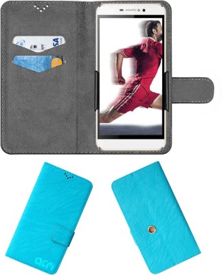 ACM Flip Cover for Intex Aqua Prime 4g(Blue, Cases with Holder, Pack of: 1)