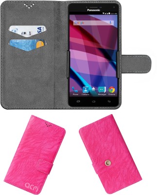ACM Flip Cover for Panasonic Eluga Icon 2(Pink, Cases with Holder, Pack of: 1)