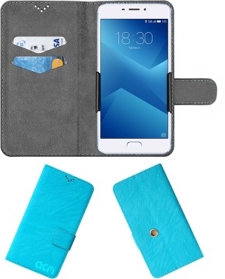 ACM Flip Cover for Meizu M5 Note(Blue, Cases with Holder, Pack of: 1)