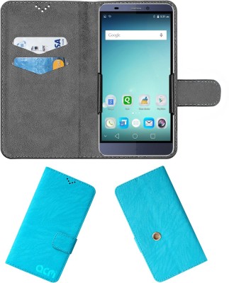 ACM Flip Cover for Micromax Canvas Mega 4G Q417(Blue, Cases with Holder, Pack of: 1)