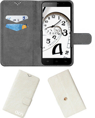 ACM Flip Cover for Celkon Millennium Epic Q550(White, Cases with Holder, Pack of: 1)