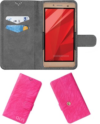 ACM Flip Cover for Iball Andi 5.5h Weber 4g(Pink, Cases with Holder, Pack of: 1)