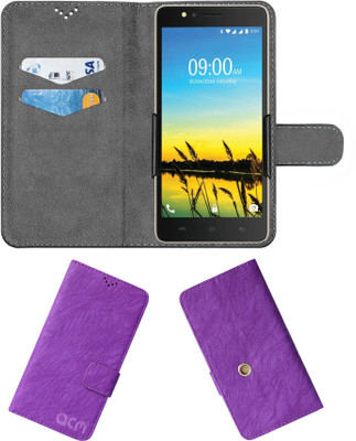 ACM Flip Cover for Lava A79(Purple, Cases with Holder, Pack of: 1)