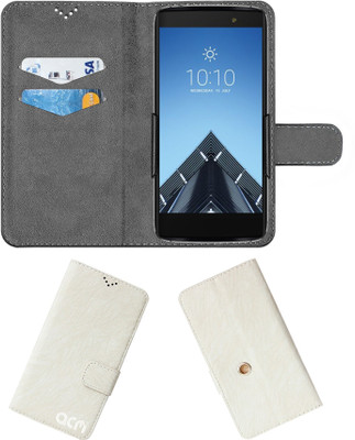 ACM Flip Cover for Alcatel Idol 4s(White, Cases with Holder, Pack of: 1)