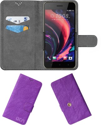 ACM Flip Cover for Htc Desire 10 Pro Dual Sim(Purple, Cases with Holder, Pack of: 1)