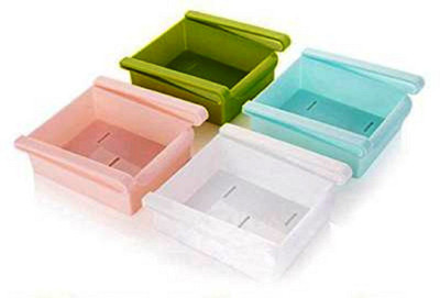 RIDDHI SIDDHI Multipurpose Compact Fridge Storage Rack Layer Partition Refrigerator Drawer Divider(Plastic)