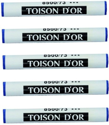 KOHINOOR Hardtmuth Toison D'or Artist's Soft Pastel Round - Prussian Blue(Set of 5, Prussian Blue (73))